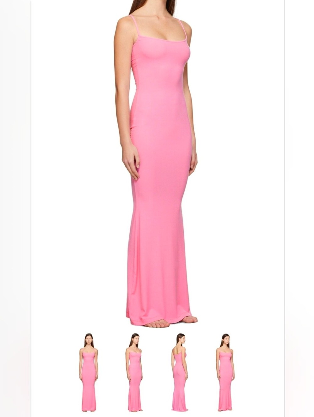 RARE SKIMS Bubblegum Pink Lounge Maxi Slip Dress | Cotton Candy| Pink XS